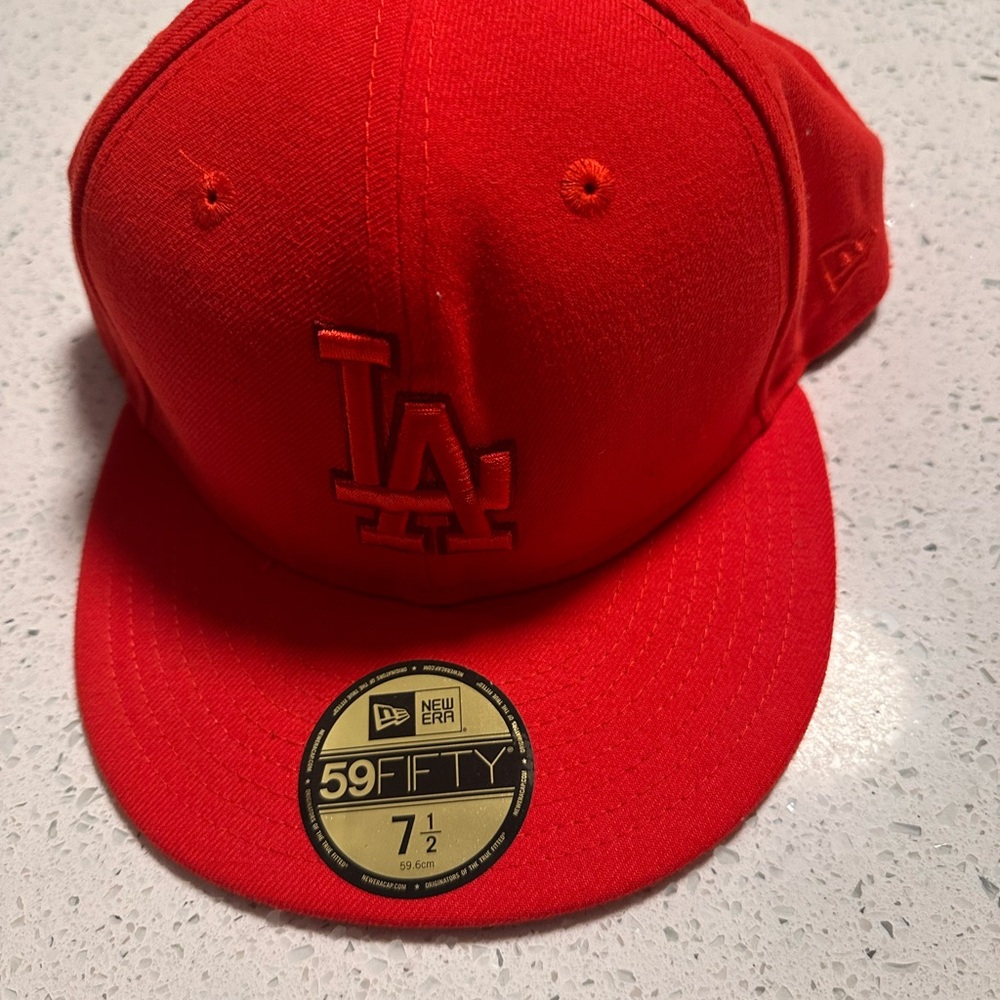 New Era Red 59FIFTY LA Cap